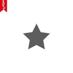 Star Icon in trendy flat style isolated on grey background. Rating symbol for your web site design, logo, app, UI. Vector illustration, EPS10