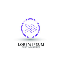 Abstract business logo icon design template with arrow