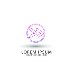 Abstract business logo icon design template with arrow