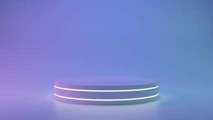 Product Stand. empty space for product design show. stage showcase for new product. banners background. Cosmetic. Podium stand. 3D Rendering.