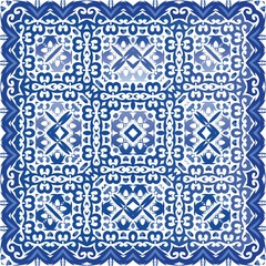 Portuguese ornamental azulejo ceramic.