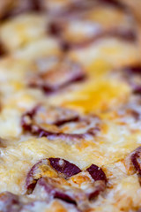 Pide, tasty turkish delight with sucuk and cheese