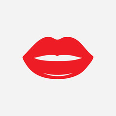 Lips icon cosmetic logo vector template