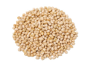 Chickpeas isolated on a white background