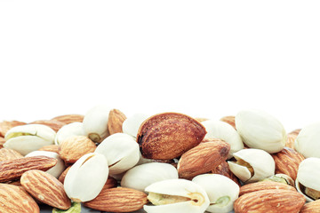 Almond with white background.