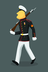 US marine in flat style