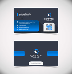 Modern Blue Geometric Business Card Template