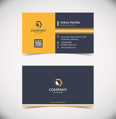 Modern Orange Geometric Business Card Template