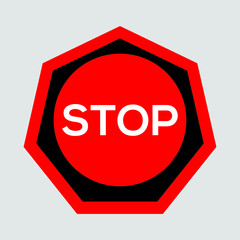 stop sign isolated on white