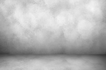 Concrete wall white grey color for background. Old grunge textures with scratches and cracks. White painted cement wall texture.