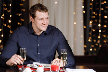 Romantic dinner in a chic restaurant