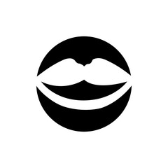 Lips icon cosmetic logo vector template