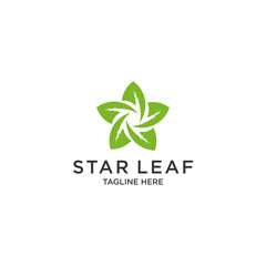 star logo leaf vector icon illustration for download