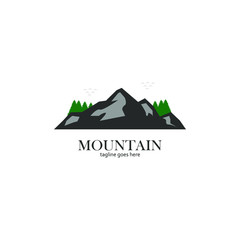 mountain logo. with a mountain and tree illustration design combined into a unique and elegant logo. modern template. for corporate brands and graphic design.