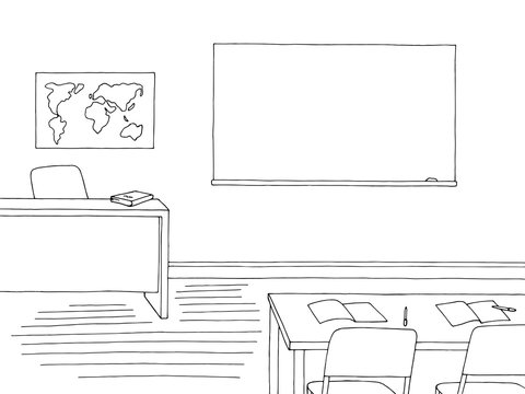 Free Vectors | Classroom line drawing 2