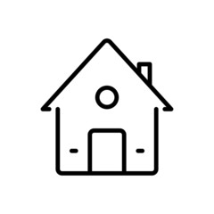 Fototapeta na wymiar Black line icon for house