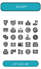 salary icon set