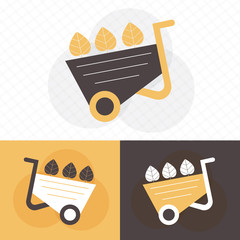 wheelbarrow icon vector design