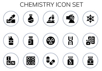 Modern Simple Set of chemistry Vector filled Icons
