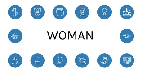 woman icon set