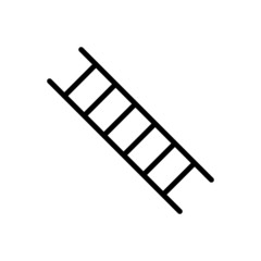 Black line icon for step ladder