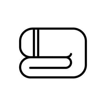 Black Line Icon For Blanket 
