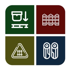 plank simple icons set