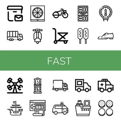 Set of fast icons