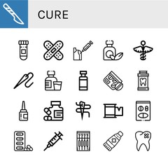 Set of cure icons