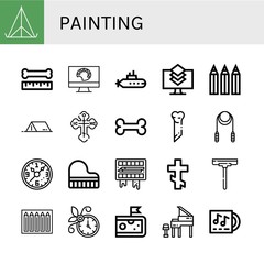 painting icon set