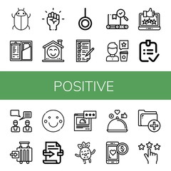 positive icon set