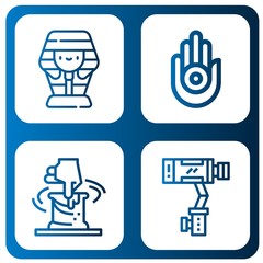 sculpture simple icons set