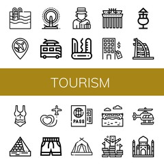tourism icon set