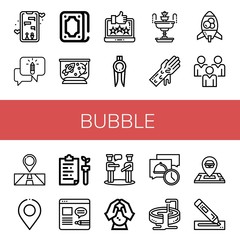 Set of bubble icons