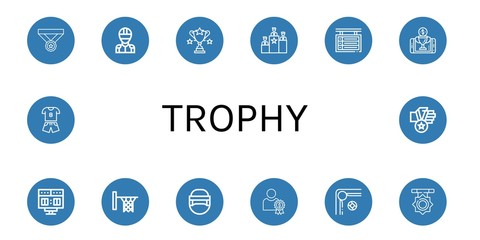 Set of trophy icons