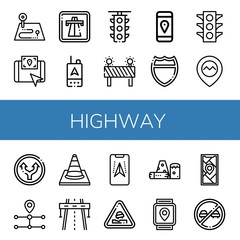 Set of highway icons