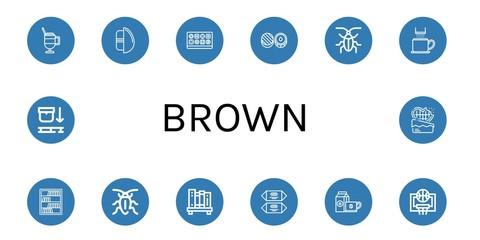 brown icon set