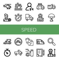 speed icon set