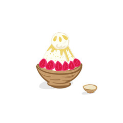 ice cream bingsu dessert drawing graphic object