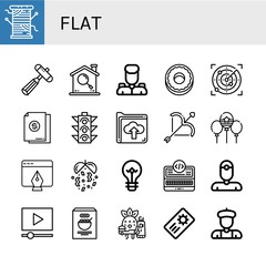 Set of flat icons