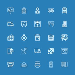 Editable 25 service icons for web and mobile