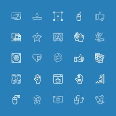 Editable 25 finger icons for web and mobile