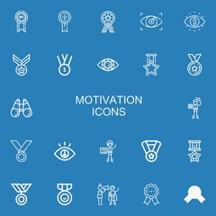 Editable 22 motivation icons for web and mobile
