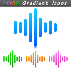 Vector sound wave symbol icon