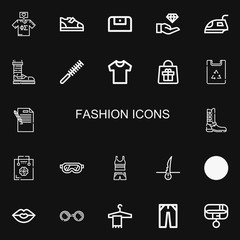 Editable 22 fashion icons for web and mobile