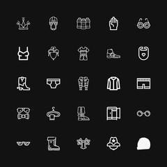 Editable 25 wear icons for web and mobile