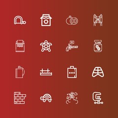 Editable 16 filled icons for web and mobile