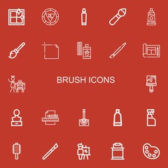 Editable 22 brush icons for web and mobile