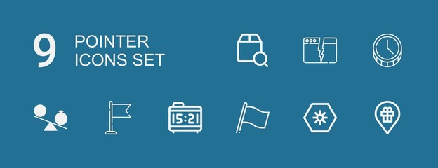 Editable 9 pointer icons for web and mobile