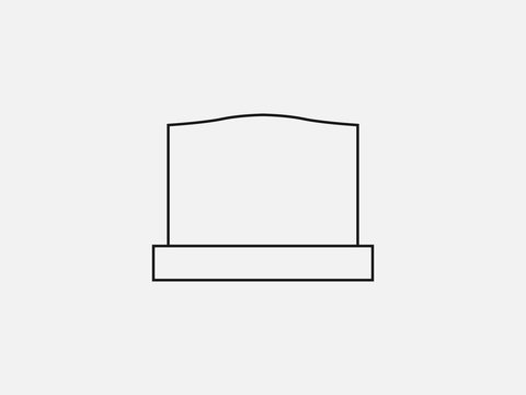 Gravestone, Graveyard, Rip Icon. Vector Illustration, Flat Design.